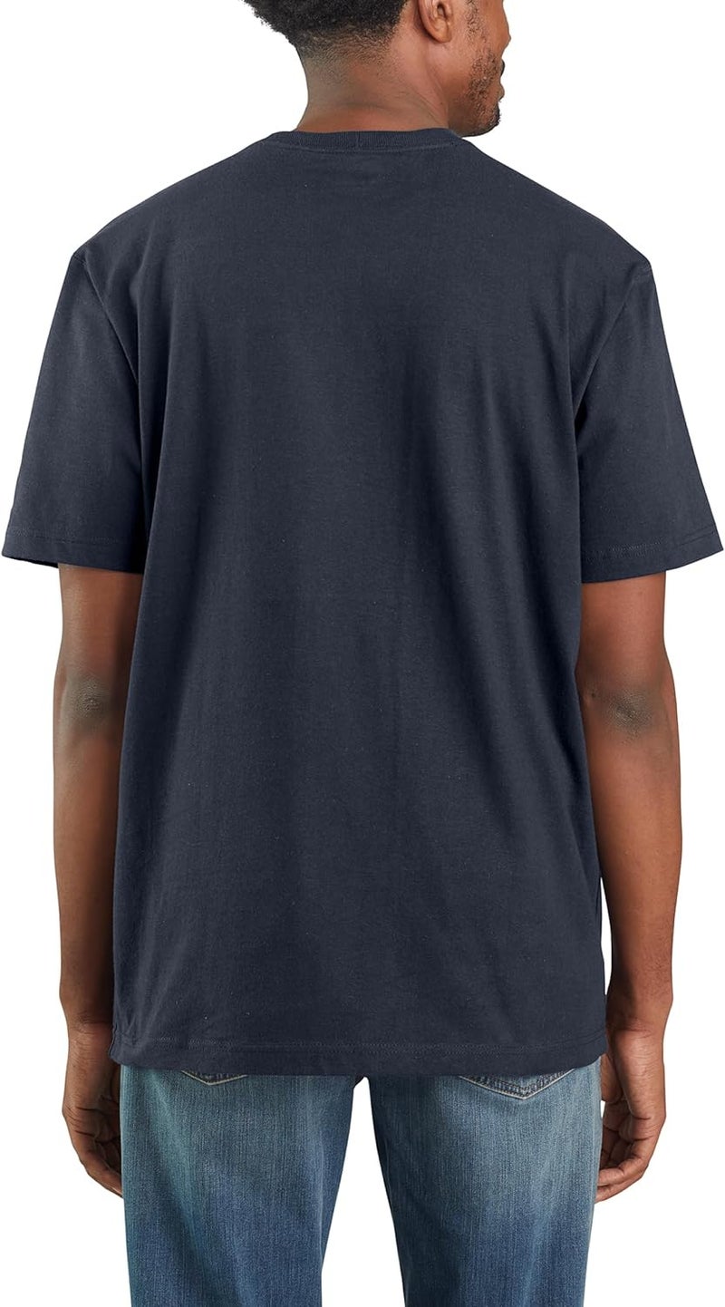 Carhartt Men's Loose Fit Heavyweight Short-Sleeve Pocket T-Shirt, Navy, 4XL - Image 2
